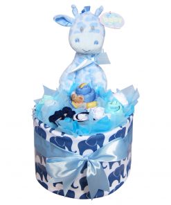 giraffe newborn boy nappy cake