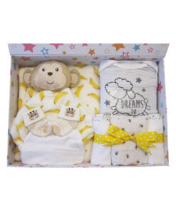 Monkey Luxurious Unisex Baby Hamper Memory Box Gift Set