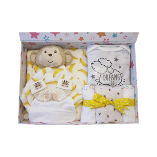 Monkey Luxurious Unisex Baby Hamper Memory Box Gift Set