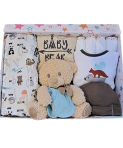 teddy bear deluxe newborn Boy Gift Box