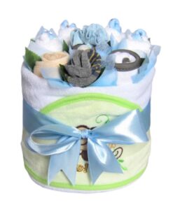 Flower Bouquet Baby Boy Small Nappy Cake