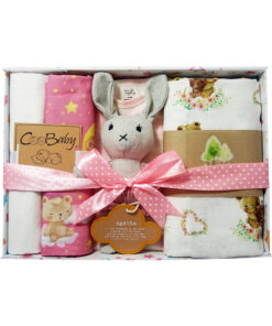 Heirloom Rabbit Organic Cotton Baby Girl Gift Box