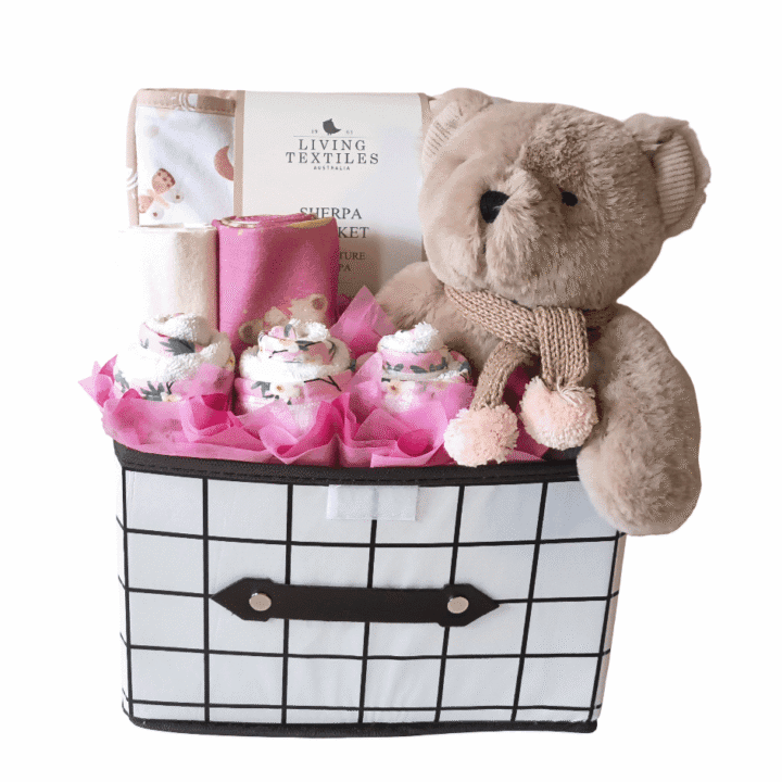 Teddy Bear Large Baby Girl Hamper
