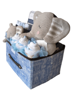 Knitted Elephant Large Baby Boy Cupcakes Hamper - Image 4