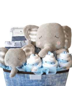 Knitted Elephant Large Baby Boy Cupcakes Hamper - Image 2